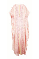 Lotty B Long Kaftan in Silk Crepe-de-Chine (Spiderlily Peach Pink)