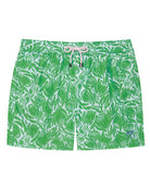 Men's recycled swim trunks in green Protea print by Lotty B for Pink House