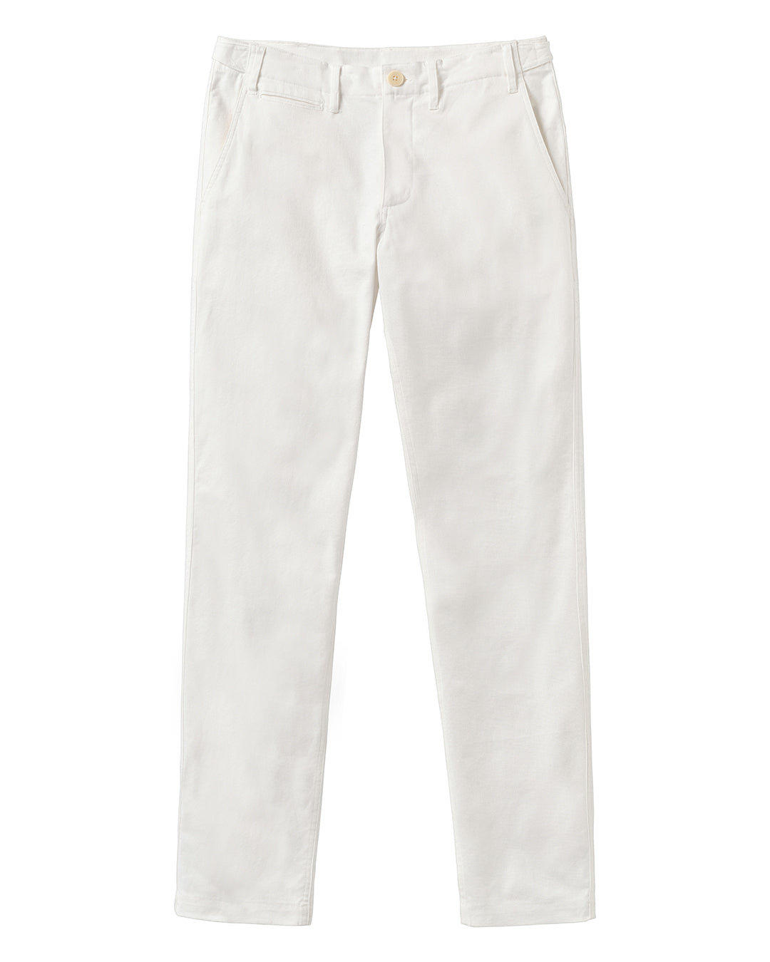 Comfortable stretch linen pants in classic white by Pink House