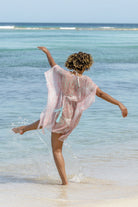 Lotty B Short Kaftan in Chiffon (Seahorse, Pink) beach style