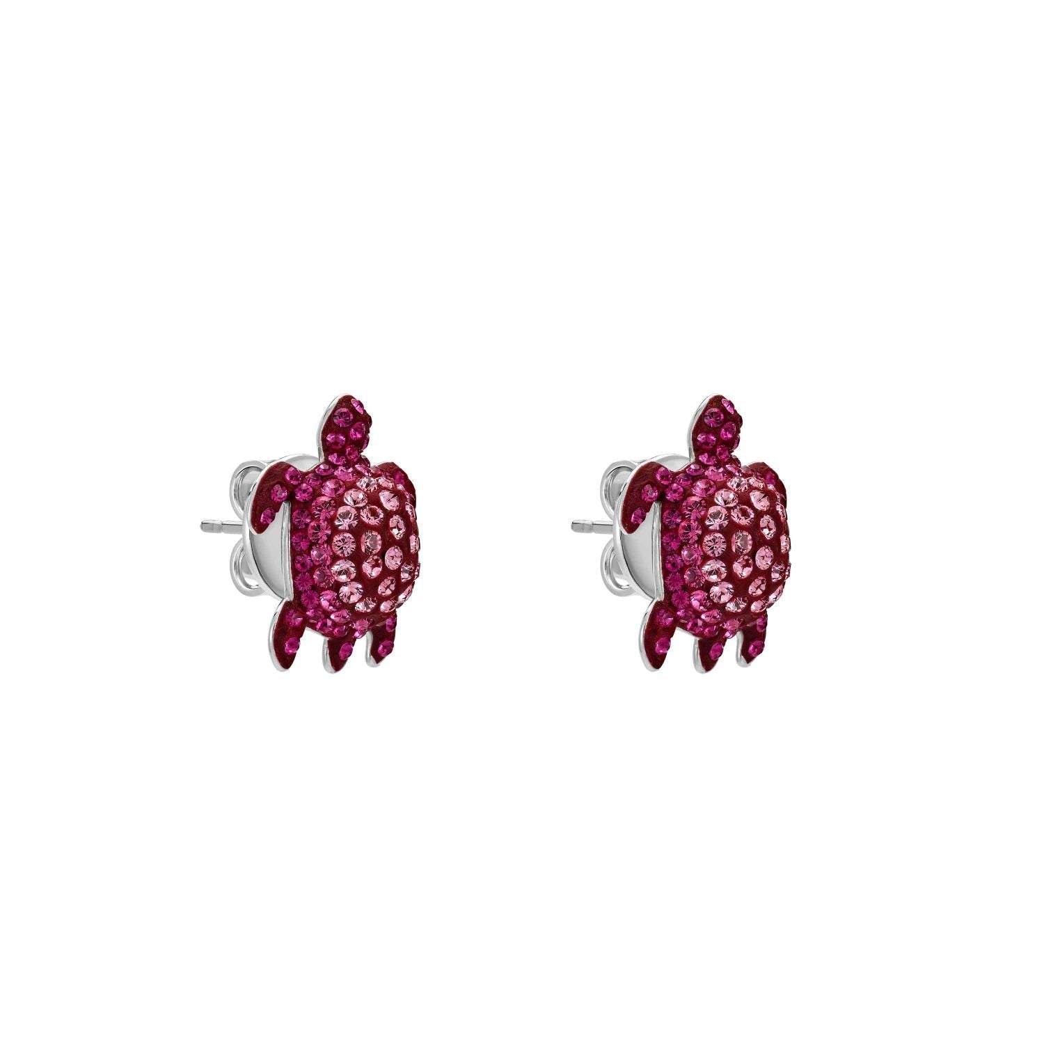 Stud earrings - Swarovski Crystal in Burgundy; palladium plating; brass; post back; designed by Catherine Prevost for Atelier Swarovski