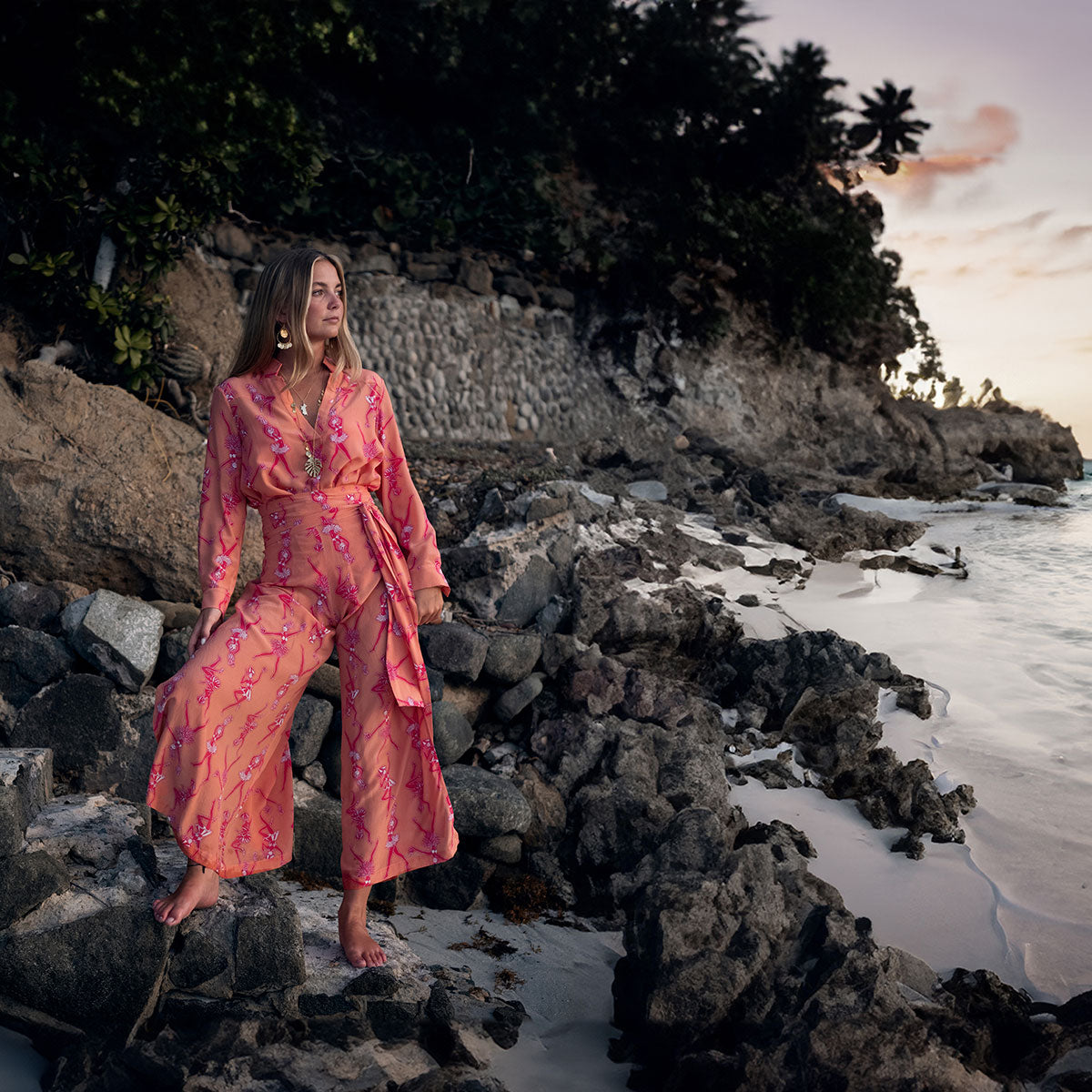 Slip into Lotty B silks for a taste of the laid-back luxury of Mustique.