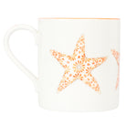 Fine Bone China Mug : SEASTAR - ORANGE designer Lotty B Mustique