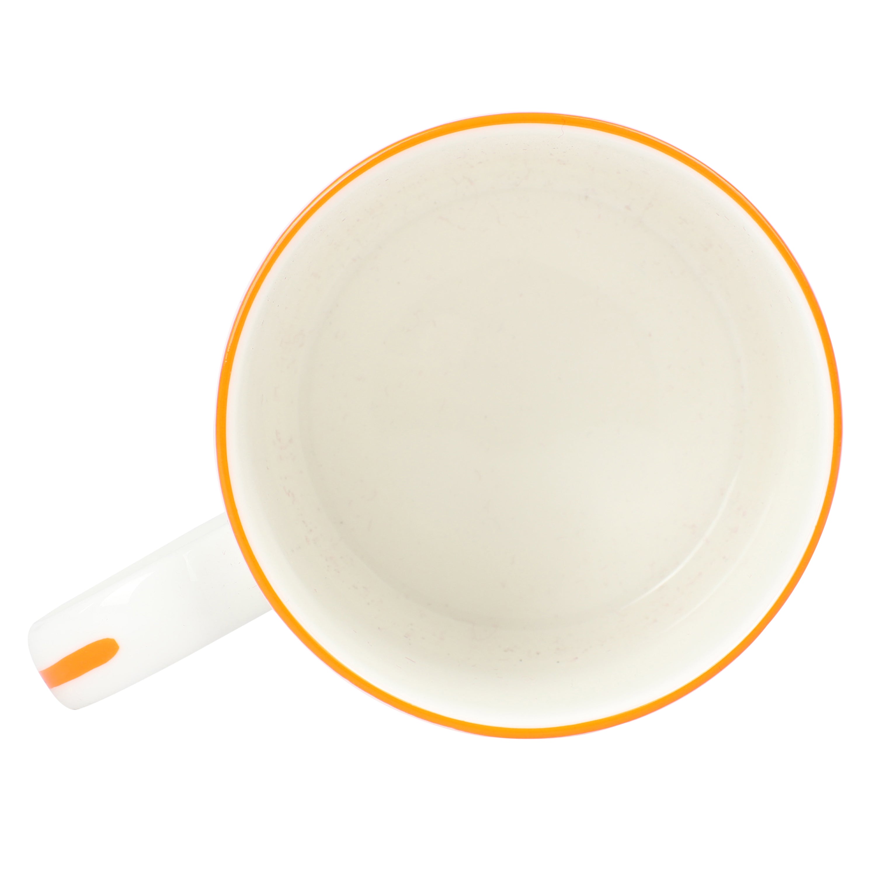 Fine Bone China Mug : SEASTAR - ORANGE designer Lotty B Mustique homeware & fine bone china