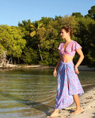 Silk cropped Lyla top by resort wear designer Lotty B Mustique